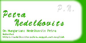 petra nedelkovits business card